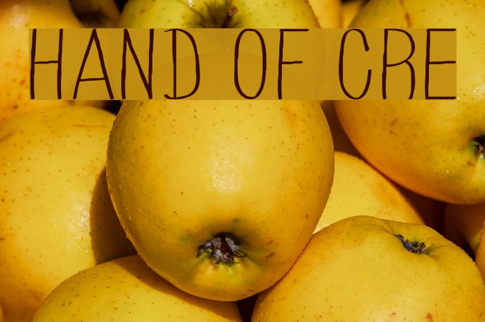 HAND OF CRE Font examples
