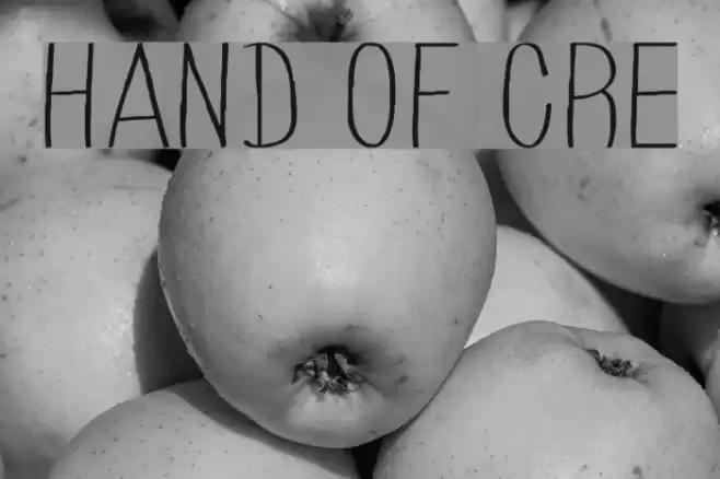 HAND OF CRE Font examples