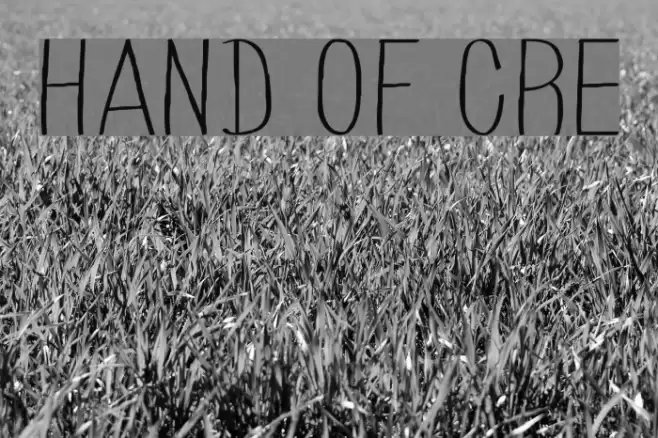 HAND OF CRE Font examples