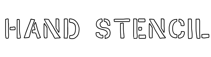 HAND STENCIL  font caratteri gratis