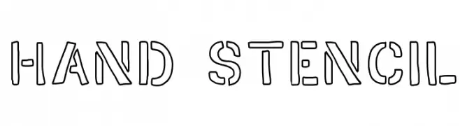 HAND STENCIL  les polices de caractères gratuit tlcharger