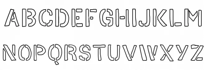 HAND STENCIL Schriftart Groß