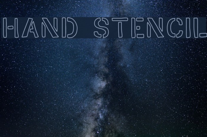 HAND STENCIL Schriftart examples