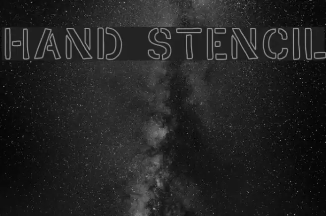 HAND STENCIL Font examples