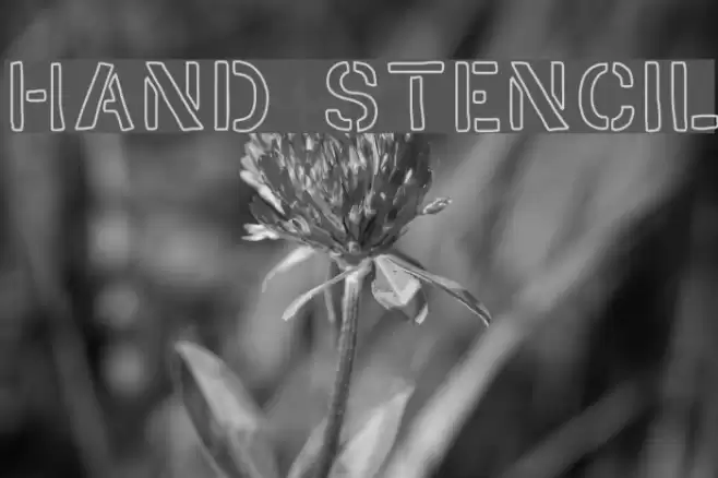 HAND STENCIL Font examples