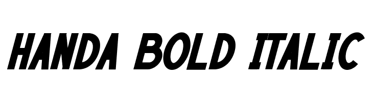 HANDA Bold Italic फ़ॉन्ट