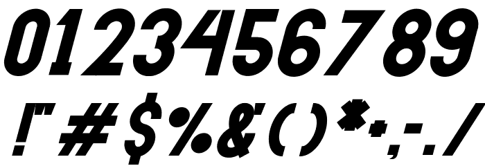HANDA Bold Italic Font OTHER CHARS