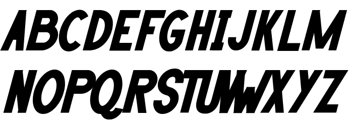 HANDA Bold Italic Font LOWERCASE