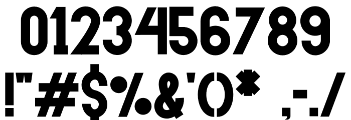 HANDA Bold Font OTHER CHARS