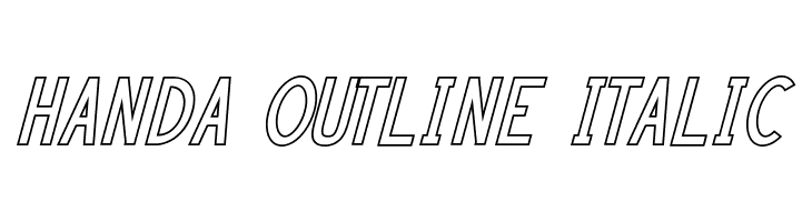 HANDA OUTLINE Italic  Free Fonts Download