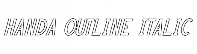 HANDA OUTLINE Italic  Frei Schriftart Herunterladen