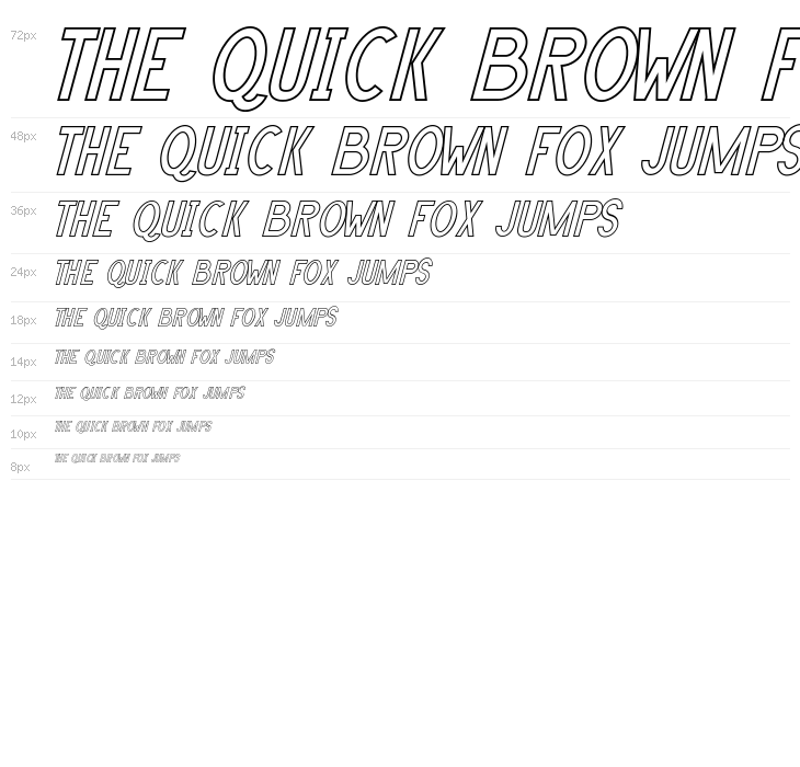 HANDA OUTLINE Italic Waterfall