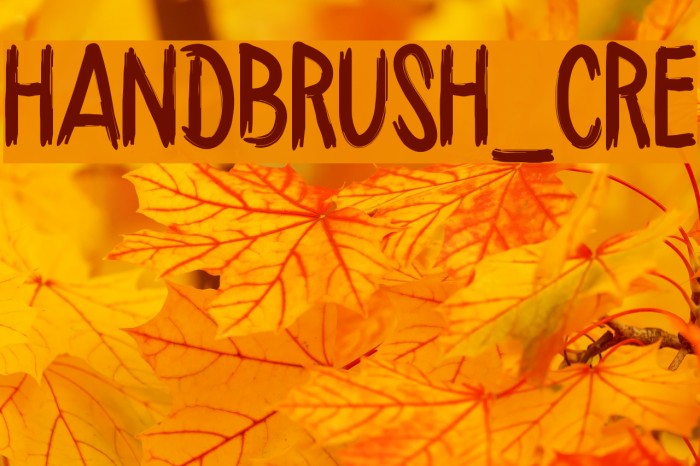 HANDBRUSH_CRE Font examples