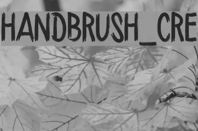 HANDBRUSH_CRE Font examples