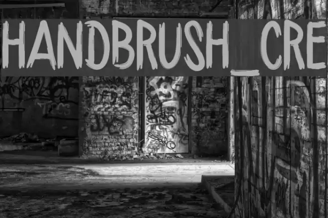 HANDBRUSH_CRE Font examples