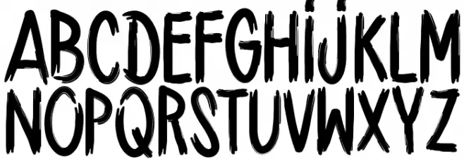 HANDBRUSH_CRE Font LOWERCASE