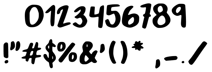 HANDCRAFTED_MADDY Font OTHER CHARS