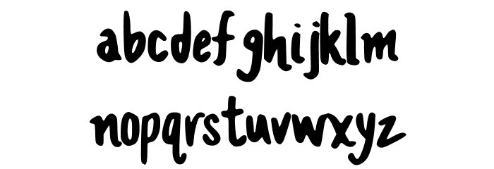 HANDCRAFTED_MADDY Font LOWERCASE