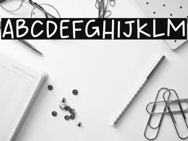 HANDMADE STARS Regular Font examples