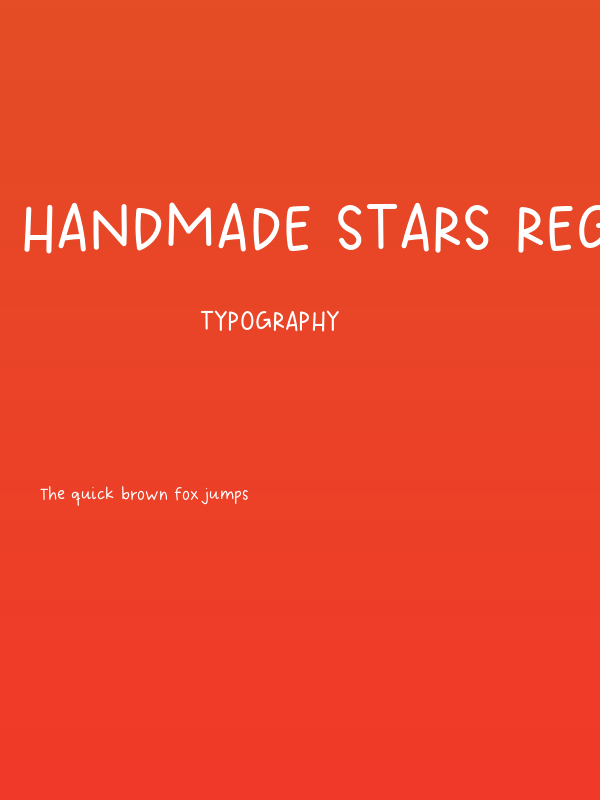 HANDMADE STARS Regular Poster