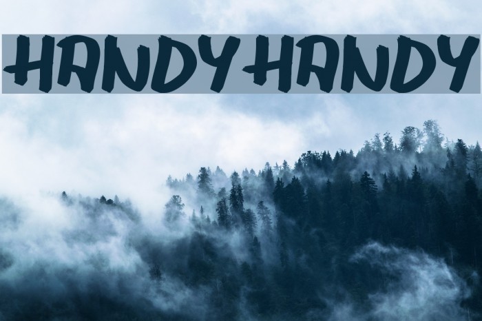 HANDYHANDY Font examples