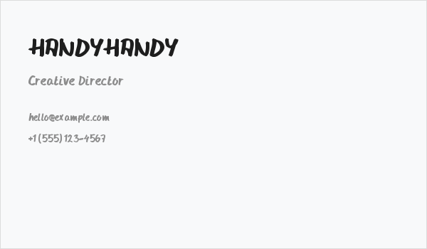 HANDYHANDY Business Card