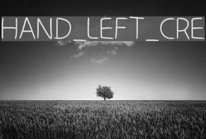 HAND_LEFT_CRE Font examples