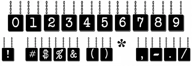 HANG BOARD 123 Font OTHER CHARS