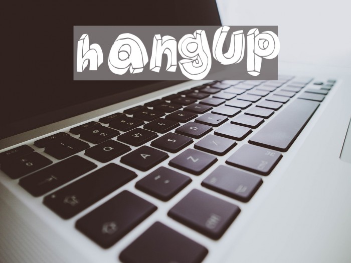 HANGUP Font examples