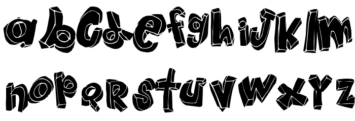 HANGUP Font LOWERCASE