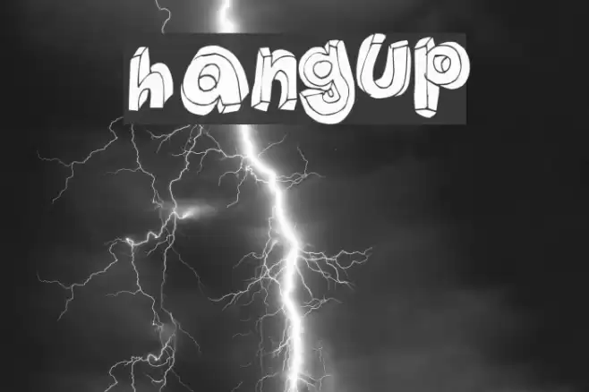 HANGUP Font examples