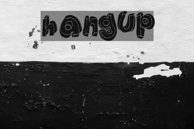 HANGUP Font examples