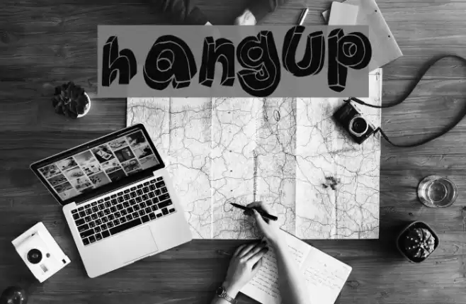 HANGUP Font examples