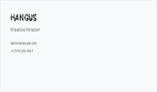 HANGUS Business Card