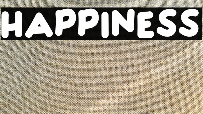 HAPPINESS Font examples