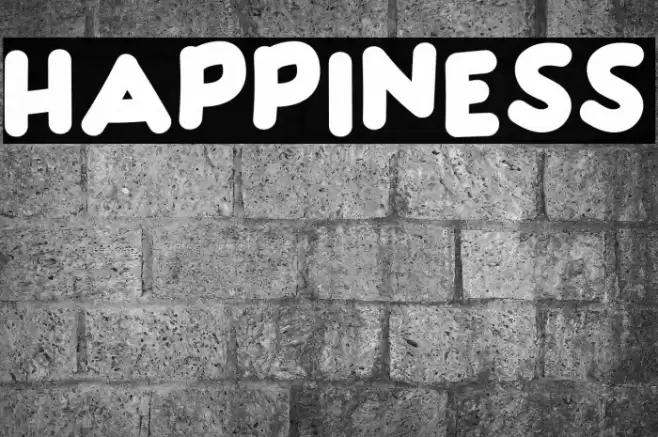 HAPPINESS Font examples