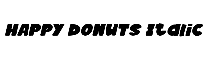 HAPPY DONUTS Italic  لخطوط تنزيل