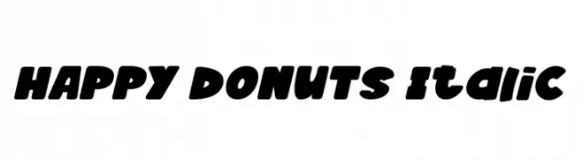 HAPPY DONUTS Italic  Frei Schriftart Herunterladen