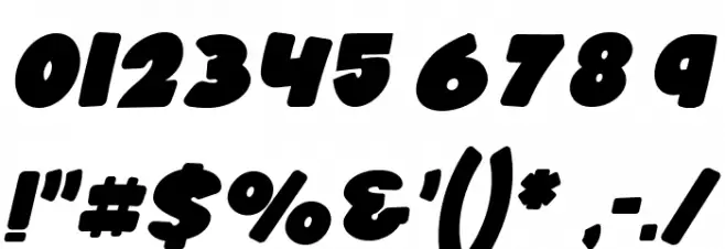 HAPPY DONUTS Italic Font OTHER CHARS