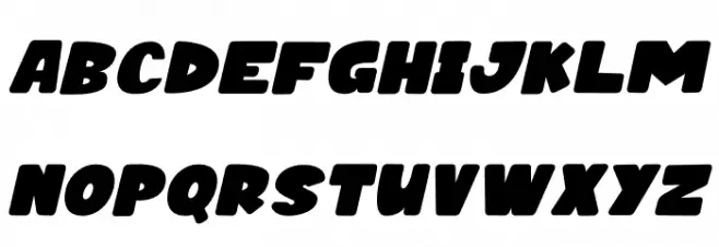 HAPPY DONUTS Italic Polices MAJUSCULES