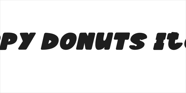 HAPPY DONUTS Italic Logo