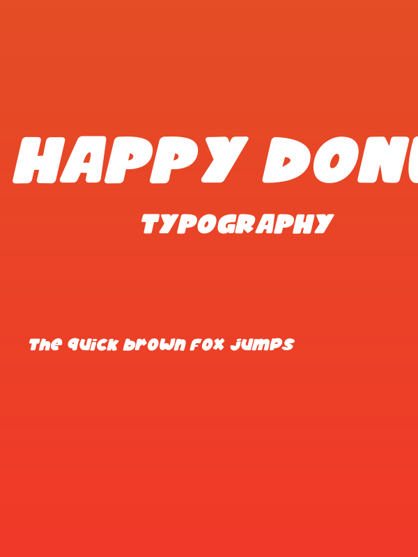 HAPPY DONUTS Italic Poster