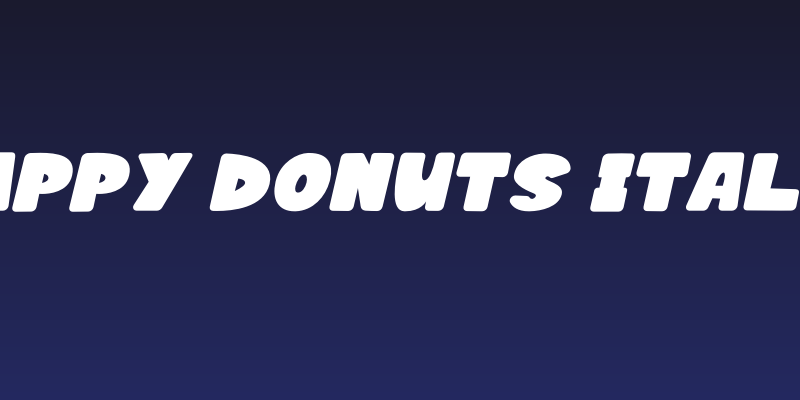 HAPPY DONUTS Italic Social Header