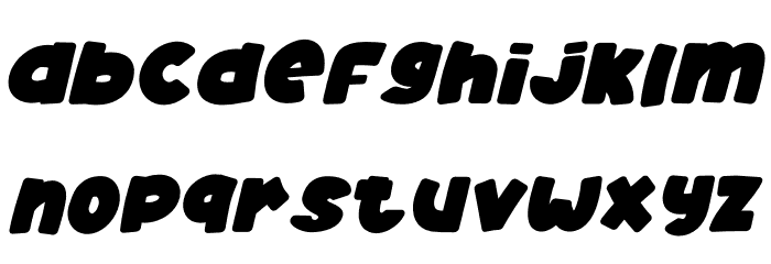 HAPPY DONUTS Italic Font LOWERCASE