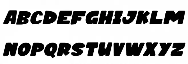 HAPPY DONUTS Italic Polices MAJUSCULES