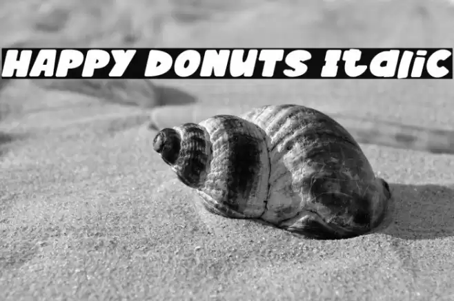 HAPPY DONUTS Italic Font examples