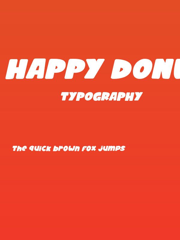 HAPPY DONUTS Italic Poster