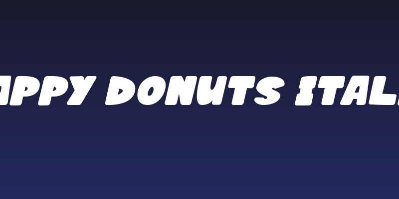 HAPPY DONUTS Italic Social Header