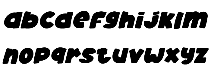 HAPPY DONUTS Italic Font LOWERCASE
