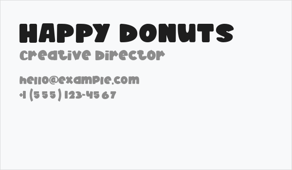 HAPPY DONUTS Business Card